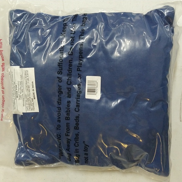 NEW! Love and Lights Beaded Square Throw Pillow Dark Blue - Threshold - 12"x12" - Picture 7 of 10